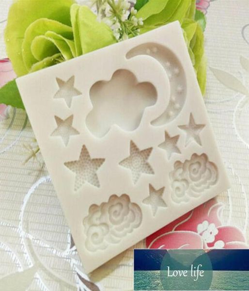 Stampo in silicone a forma di stella lunare nuvola 3D per forma fondente che decora cottura torta al cioccolato Strumenti di stampo gommoso Apparecchio T1M97107044