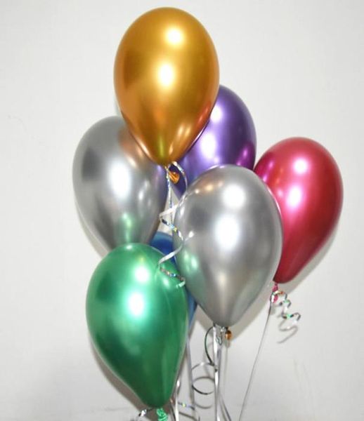 Festliche Party-Zubehör, Event-Ballons, 25,4 cm, Latex, glänzend, metallisch, perlmuttartig, Metallstruktur, Ballon, 100 Stück, 6939712