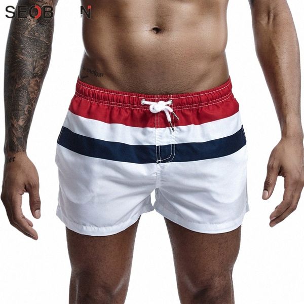 Seobean Schnell trocknende Boardshorts für Herren, Sommer, lässig, aktiv, Strandurlaub, Badeshorts, Badehose, Shorts, X6RW#