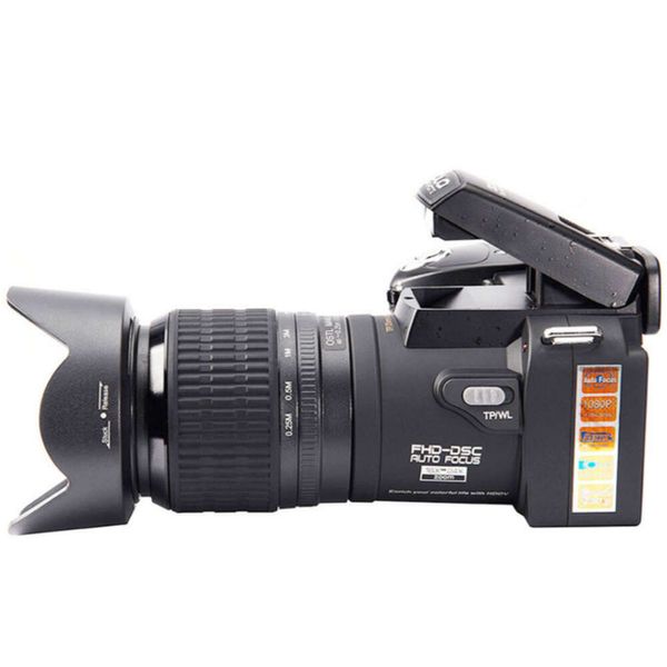 Capture cada momento com detalhes impressionantes com a câmera digital HD POLO D7100 - Câmera SLR profissional com 33 MP, foco automático, zoom óptico de 24X, três lentes