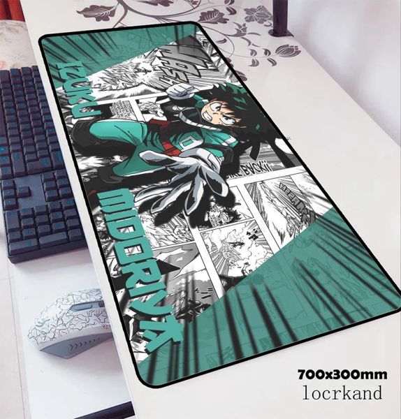 Almofadas My Hero Academia Mousepad 900x400x2mm Office Computer Mouse Mat Gamer Gamepad Pc Ergonômico Gaming Mousemat Desk Pad Padmouse