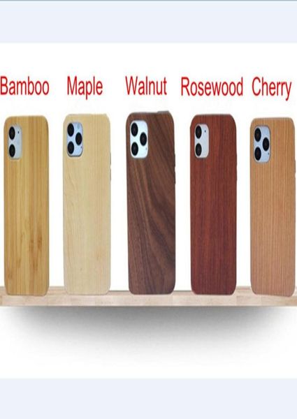 Echte BambooWood Hülle TPU Hüllen für iPhone 12 12PRO 12PRO MAX Samsung Note10 S10 S20 Seres Smartphone Protector Antidrop Protect5708647