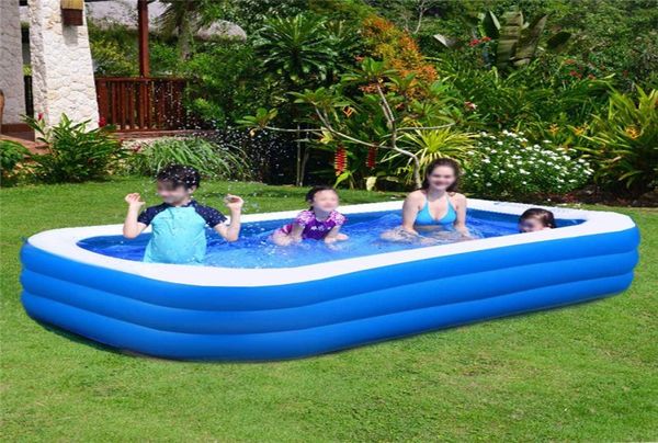 Aufblasbarer Familienpool über dem Boden, aufblasbare Pools für Kinder und Erwachsene, Sommer-Wasserparty, Outdoor-Hinterhof-Wasserpark7951636