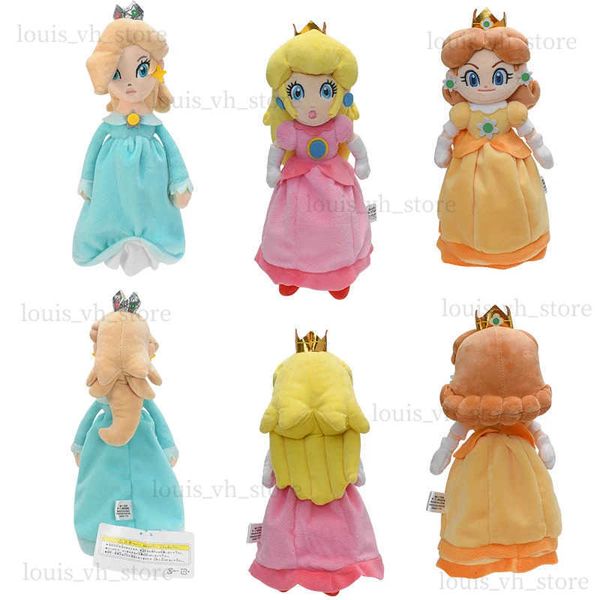 Bonecas de pelúcia 3 estilos princesa pêssego brinquedos de pelúcia rosalina beleza bros pelúcia animal boneca aniversário do bebê presentes de natal t240325