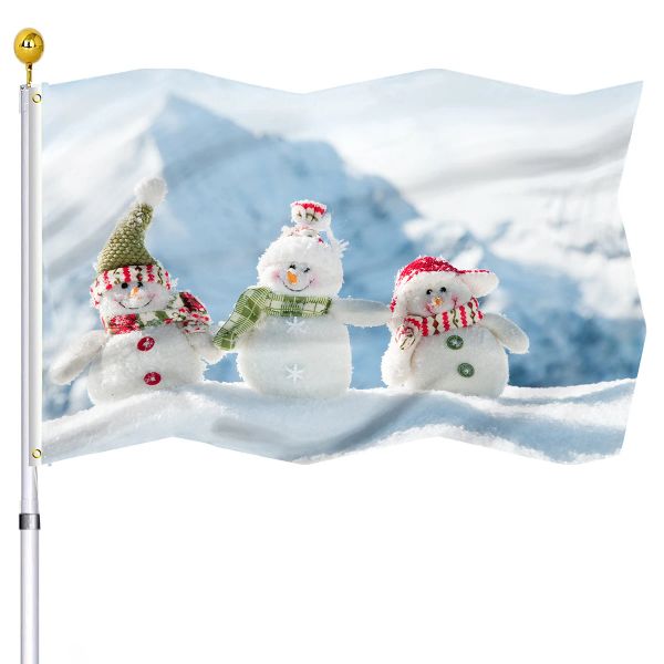 Zubehör Weihnachten Garten Flagge Schneemann Indoor Outdoor Home Decor Flaggen Winter Happy Festival Haushalt Hängende Flagge für Frauen Männer Geschenke