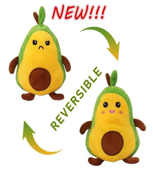 Plüschpuppe Reversible Avocado Simulationen Spielzeug Reversibles Gefüllte Desktop-Dekoration für Kinder Erwachsene Stofftier Whole7511345