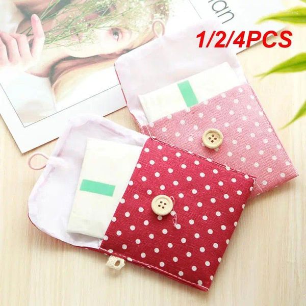 Sacos de armazenamento 1/2/4pcs mulheres menina bonito tampão saco portátil pontos sanitários almofada cosmética fone de ouvido caso moeda bolsa mini viagem