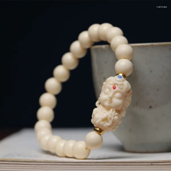 Strand Ivory Nut 08 Light Bead com Q-Grau Mãe Bodhi Acessórios Criativos Pulseira