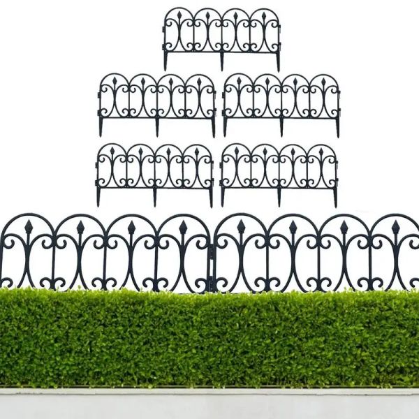 Spruzzatori 5 pezzi Staccabili Recinzione da giardino per piante Bordi per bordi esterni per giardino Prato Cortile Aiuola Recinzione decorativa per matrimoni