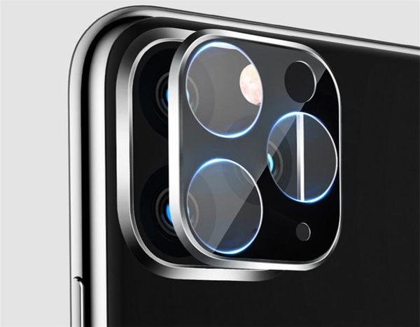 İPhone 11 Pro MAX için Telefon Lens Ekran Koruyucu Tam Arka Arka Kamera Temperli Cam Film Alüminyum Metal Objektif Case1365845