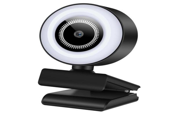 Webcam HD 4K1080P con microfono Telecamera Web LED con messa a fuoco automatica Telecamere con luce a 3 livelli per webcam di registrazione video per PC del computer6246136