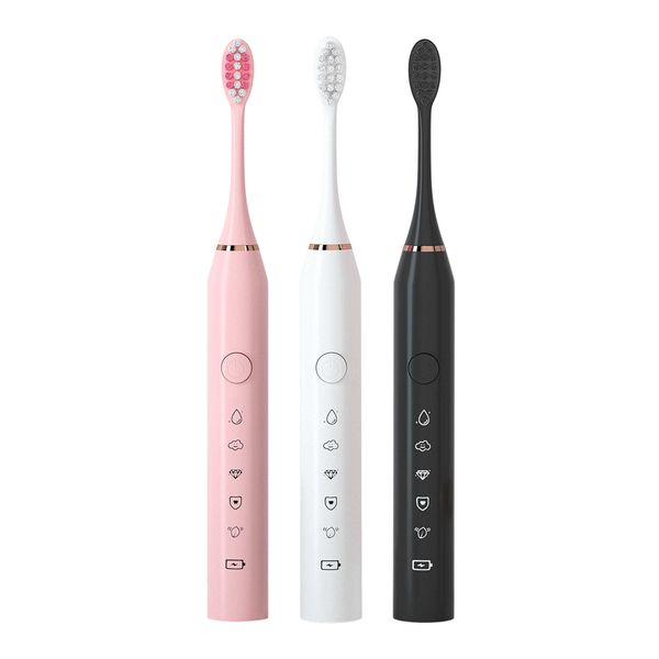 Nova escova de dentes elétrica escova de dentes elétrica doméstica carregamento de cabelo macio portátil adulto escova de dentes elétrica presente