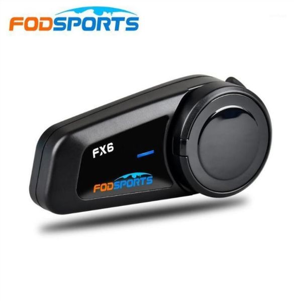 Interfono per moto 2021 Versione Fodsports FX6 Casco Auricolare 6 Piloti 800m Radio FM Moto Cuffie senza fili per tutti i tipi di caschi13820494