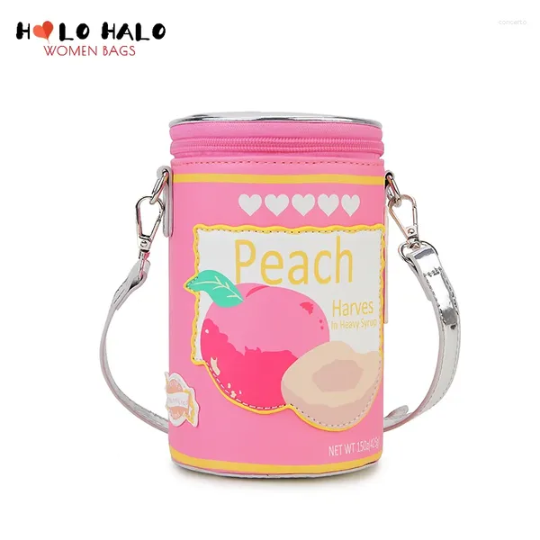 Borse a tracolla Novità Borsa a forma di frutta in scatola per le donne Borse e borsette per zuppa di mais Kawaii Borsa a tracolla per ragazze Simpatica pochette quotidiana