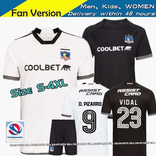 24 25 Colo Colo Soccer Trikots Frauen Vidal Bolados Parra D. Pizarro Pavez Palacios Fuentes Gil Wiemberg Zavala Benegas Falcon Männer Kinder Fußballhemden S-4xl