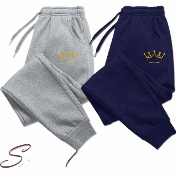 2024 Crown stampa pantaloni da uomo Fi pantaloni sportivi con coulisse pantaloni da jogging pantaloni casual pantaloni larghi pantaloni della tuta all'ingrosso 57RN #