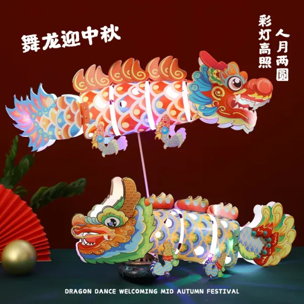 Esculturas de dança de dragão voador, lanterna criativa, decoração de ano novo chinês, pingente artesanal tradicional de dragão e peixe, ornamento de luz