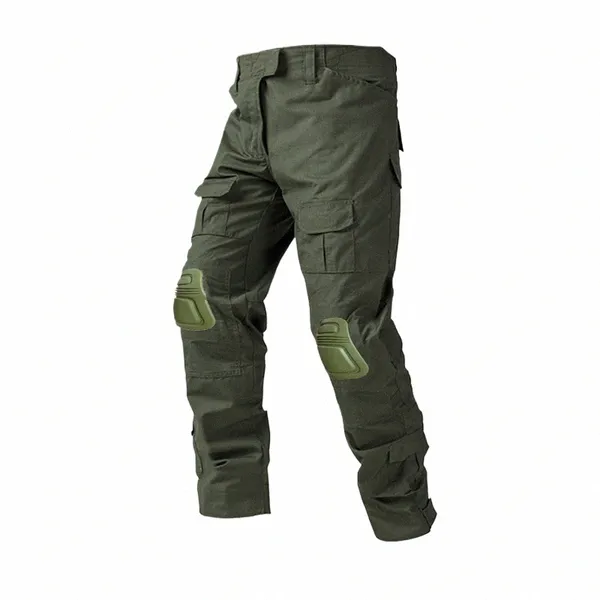 Мужские военные тактические брюки-карго CP Green Camoue Армия США Пейнтбольные боевые брюки с наколенниками Страйкбольная рабочая одежда S7zx #