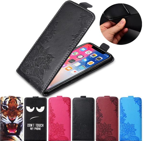 Per iphone 7 5 6 6s 8 6sPlus 7plus 8plus custodia in TPU morbida cover posteriore custodia in pelle flip copertura verticale per iphone X XR XS Max SE8072350