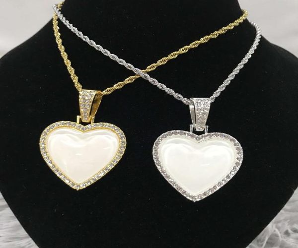 20 PCSLOT Sublimation personalizzata Blank a forma di cuore Pendantnecklace per Valentine039s Day Gifts4960117