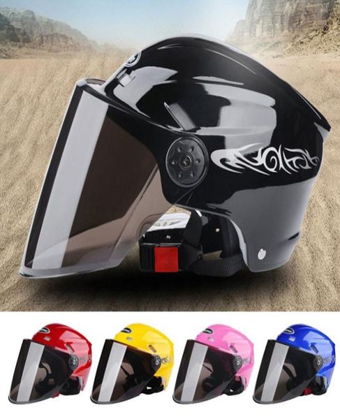 Мотоциклетный шлем с открытым лицом и козырьком, солнцезащитные шлемы, черные гоночные внедорожные электромобильные мотоциклетные велосипедные велосипедные шлемы для мужчин и женщин6707253