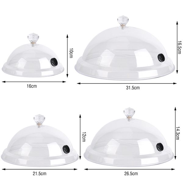 Nuova maschera di fumo trasparente creativa Cucina molecolare Fumatore Maschera per torte alimentari Hotel Clubhouse Atmosfera Piatti e stoviglie