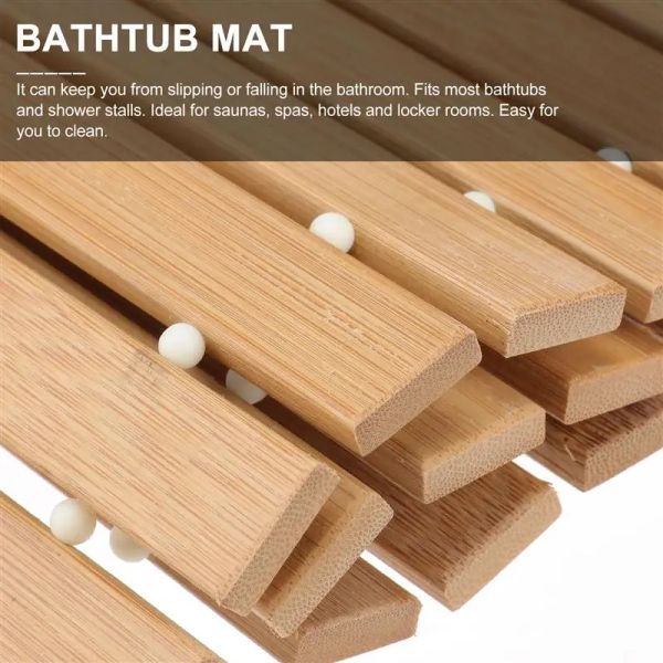 Matten, Holzbodenmatte, rutschfester Teppich für die Badewanne, absorbiert Wasser, rutschfeste Baby-Badematte für die Badewanne