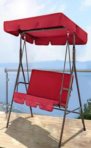 Mobília de acampamento 3 assentos balanço cobertura de almofada conjunto pátio cadeira rede substituição à prova d'água jardim outdoor1810257