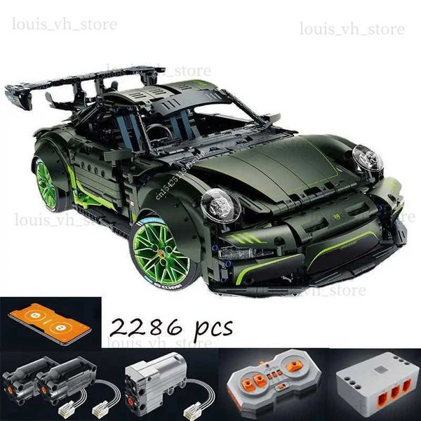 Bloco 2286pcs MOC Expert Technical City Famous Sport Car Model Blocks Blocks para Adultos RSR Racer Cars Educational Toy Vehicles Modelo T240325