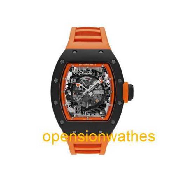 Orologio sportivo svizzero Richardmills Orologi meccanici automatici di lusso Richardmills Americas Limitato a 30 pezzi Orologio da uomo Orange Black Carbon Rm030 HBNI