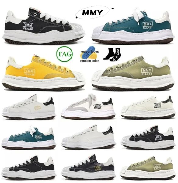 Designers Limited Maison Mihara Yasuhiro Sapatos de Lona Toe Cap MMY Moda Couro Preto Plataforma Branca Luxo Flat Moafers Outdoor Jogging Caminhadas Tênis