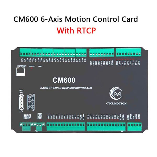 Controller Nuova scheda di controllo della macchina per incidere CNC Cyclmotion Supporta 6 assi RTCP Cambio utensile automatico Simulazione 3D Traiettoria di elaborazione