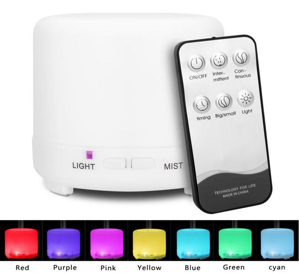 Remoto Control 120 ml Umidificatore aroma ad aria ad ultrasuoni con 7 luci a colori Aromaterapia Electric Olio essenziale Diffusore 3426948