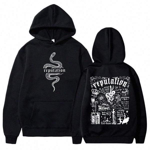 Taylor Reputati Hoodie Reputati Música Hoodie Presente para Swiftie Fan Inverno Quente Unissex Pulôver Tops Streetwear w1E9 #