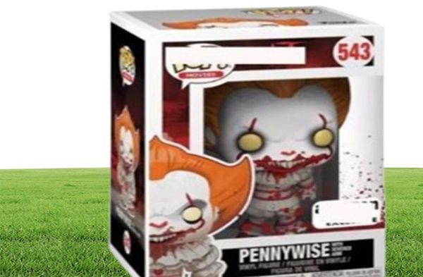 FUNKO POP Figuras palhaço de volta à alma mão modelo de escritório brinquedo de decoração de TI Pennywise master versão 5434090319