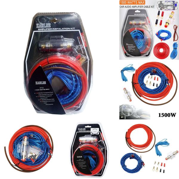 Novo porte de 60 amp titular 8ga subwoofer lance car wire wire wiring amplificador fios de instalação RCA Kit de fusível de cabo de alimentação RCA