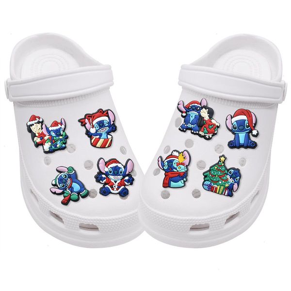 bambina natale elfo blu ciondoli anime ricordi d'infanzia all'ingrosso regalo divertente ciondoli cartoni animati accessori per scarpe decorazione in pvc fibbia in gomma morbida ciondoli zoccoli