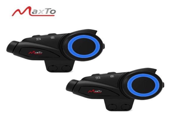 2020 MAXTO M3 MOTORE ATTRAPPOSTO BUITOOTH WIFI Video Registratore 6 Riders Casco Interfono Interphone HD Sony 1080p Lens DVR9462527