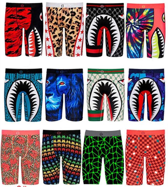 Mode Herren Shorts Jungen Boxer Schnell Trocknend Atmungsaktive Slips Männer Unterwäsche Shark Print Kurze Hosen Sport Strand Unterhose Sommer S7279966