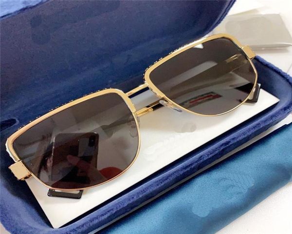 Yeni Moda Tasarım Pilot Güneş Gözlüğü 0585 Metal Çerçeveler Stil UV400 Lens Üst Kalite Koruma Kemeri Orijinal Box5674263