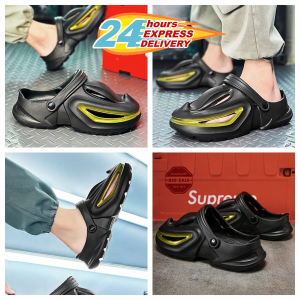 GAI Strandschuhe für Herren mit weicher Sohle, atmungsaktive Sandalen, Herren, Gummi, Strandloch, leicht, lustig, Schuhe, weich, rutschfest, Sommer-Haifisch, schön, 40–45, für den Außenbereich