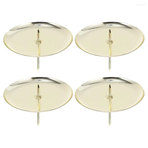 Titulares de vela 4 pcs titular decoração vintage ferro para mesa moderna castiçal ornamento metal chá luz decoração