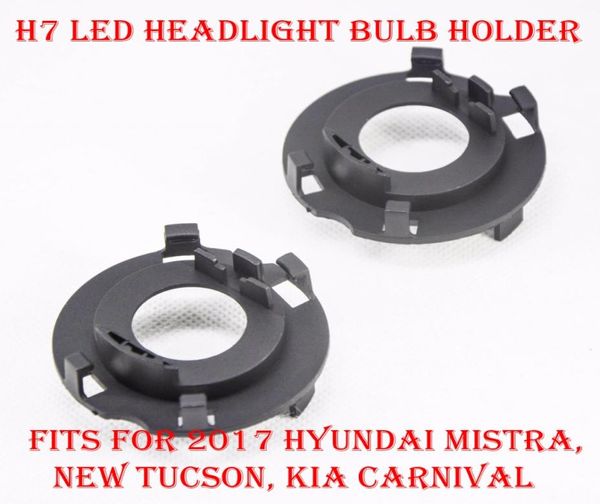 2 pçs h7 led farol kit lâmpadas titular adaptador base retentor soquete para 2017 hyundai mistra novo tucson kia carnaval kia5581791