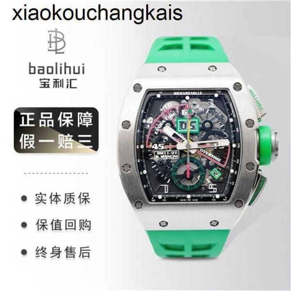 Часы RichrsMill Швейцарские часы VS Factory Carbon Fiber Автоматический циферблат Водонепроницаемый Top Clone 11-01 Желтый 30,25 38,45 мм7FBI5UPO