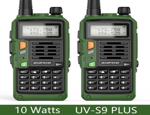 Walkie Talkie Baofeng UVS9 плюс UHF VHF Dual Band 10W High Power Pronceiver модернизированная версия UV5R HAM Двухчастотный RadioWalkelal4345748