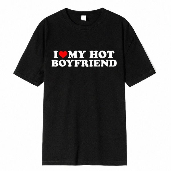 Vintage engraçado eu amo minha namorada quente namorado camiseta casal gráfico t camisa homens namorados cott esporte casual 63851 h2je #