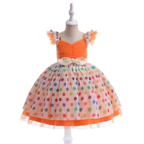 Bellezza Arancione Innamorato Abiti da spettacolo per ragazze Abiti da cerimonia per ragazze Abiti da compleanno/festa per ragazze Ragazze per tutti i giorni Gonne Abbigliamento per bambini SZ 2-10 D326201