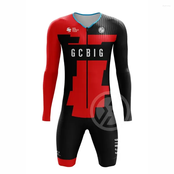 Racing Sets GG Triathlon Manga Longa Jersey Men's Boby Suit MTB Kit Body Cycling Tri Swimming Skinsuit ROPA Ciclismo