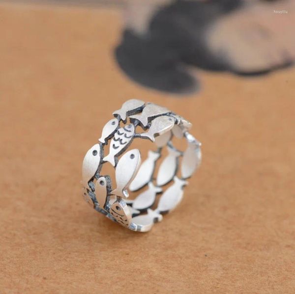 Cluster Ringe Punk Vintage Fisch Für Frauen Boho Weibliche Charms Schmuck Männer Antike Knuckle Ring Mode Party Geschenk