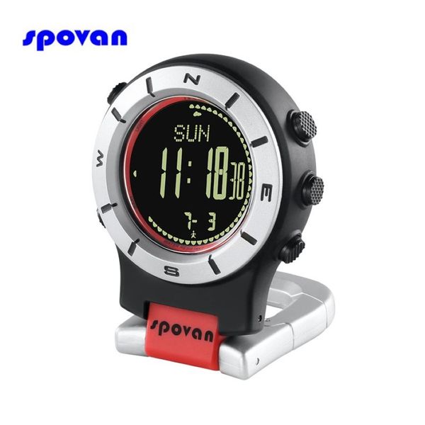 Цифровые карманные часы 30 мл водонепроницаемые мужчины Женщины военный спортивный барометр Altimeter Thermometer Thompare Digital Watch Clock Relojes296R